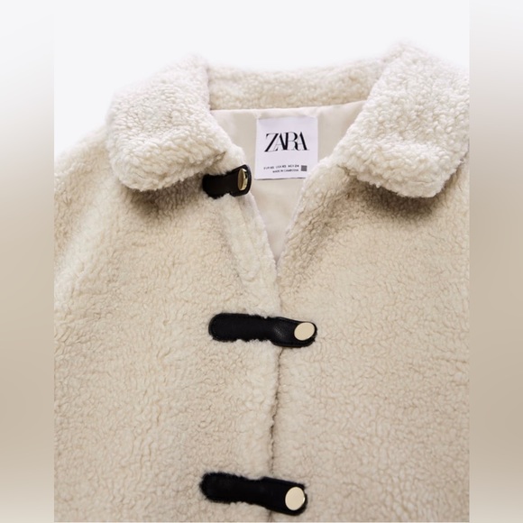 ZARA Cropped Fleece Jacket - Picture 6 of 7